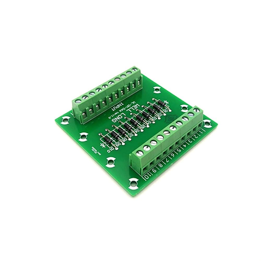 ダイコク電機　IO21基板本体　10枚セット Amazon.co.jp: ダイオード保護端子ブロック IN4007 1A/1200V